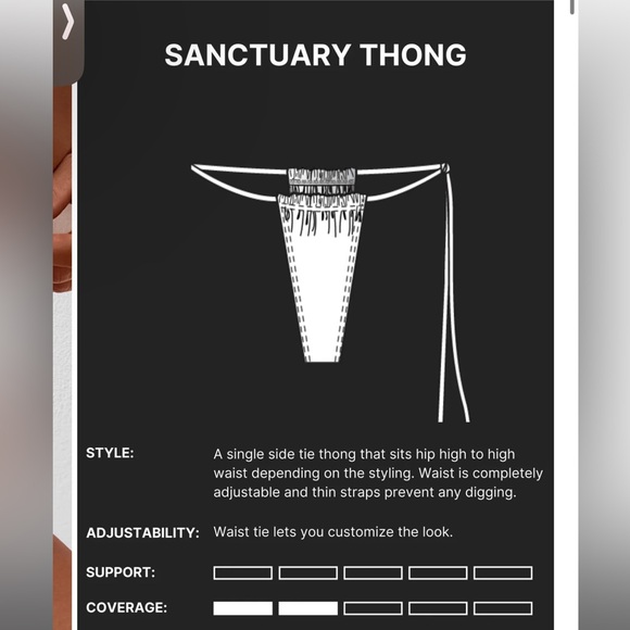 Minimale Animale SANCTUARY TASSEL THONG BIKINI BOTTOM in PARAISO VIOLET - Picture 9 of 12